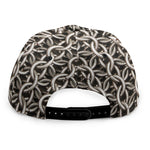 Chainmail Ring Print Snapback Cap