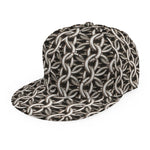 Chainmail Ring Print Snapback Cap