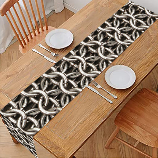 Chainmail Ring Print Table Runner