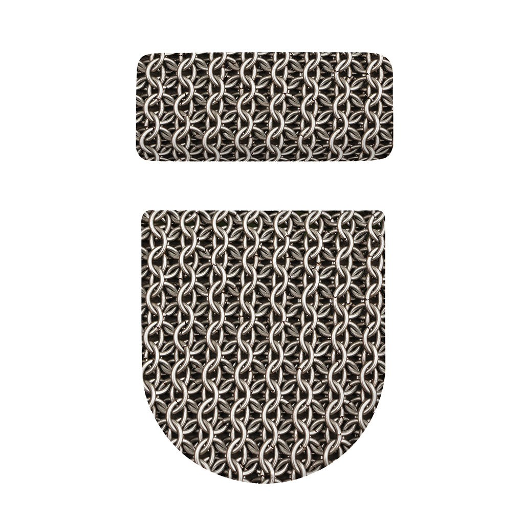 Chainmail Ring Print Toilet Lid And Tank Cover Set