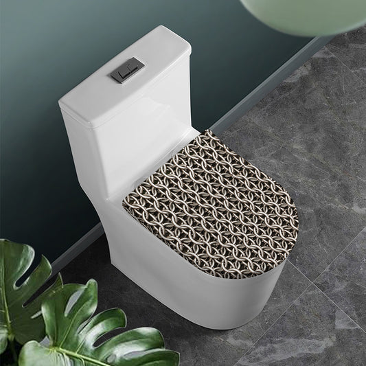 Chainmail Ring Print Toilet Lid Cover