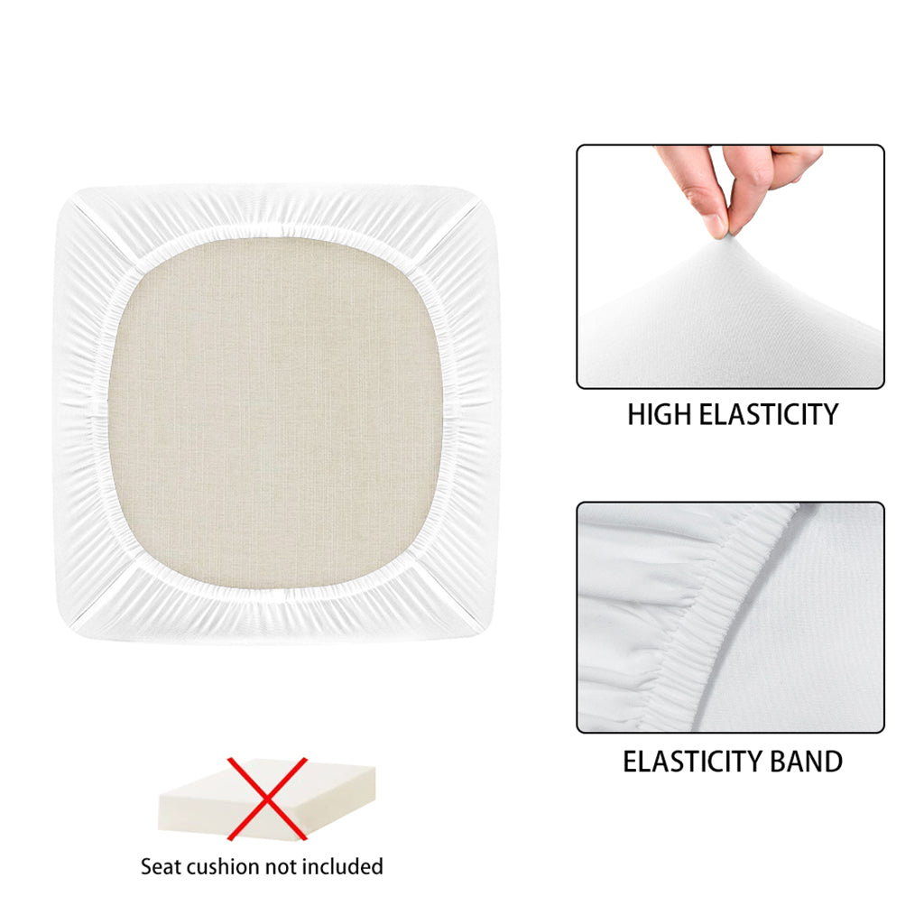 White And Black Fishing Hooks Print Chair Cushion Cover