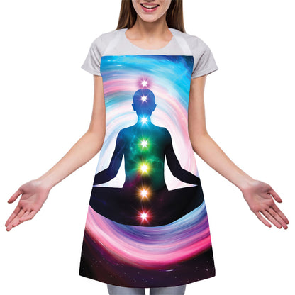 Chakras Of The Universe Print Adjustable Apron