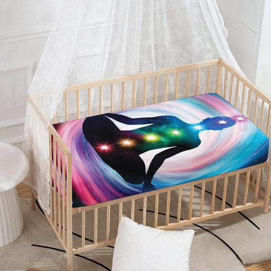Chakras Of The Universe Print Baby Crib Sheet
