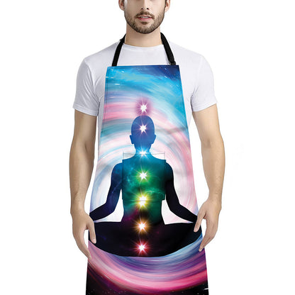 Chakras Of The Universe Print Bib Apron With Pocket