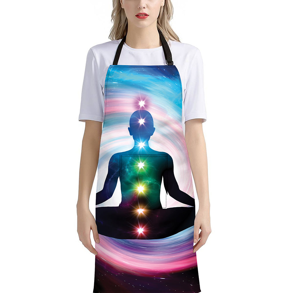 Chakras Of The Universe Print Bib Apron With Pocket