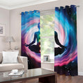 Chakras Of The Universe Print Dimout Grommet Curtains