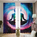 Chakras Of The Universe Print Dimout Pencil Pleat Curtains