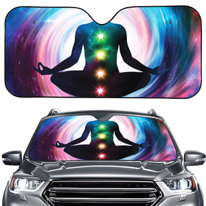 Chakras Of The Universe Print Car Windshield Sun Shade