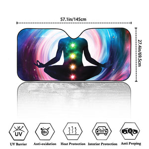 Chakras Of The Universe Print Car Windshield Sun Shade