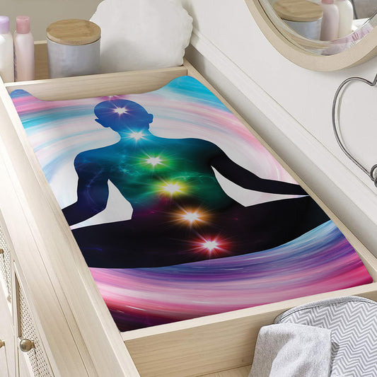 Chakras Of The Universe Print Changing Pad Cover