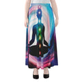 Chakras Of The Universe Print Chiffon Maxi Skirt