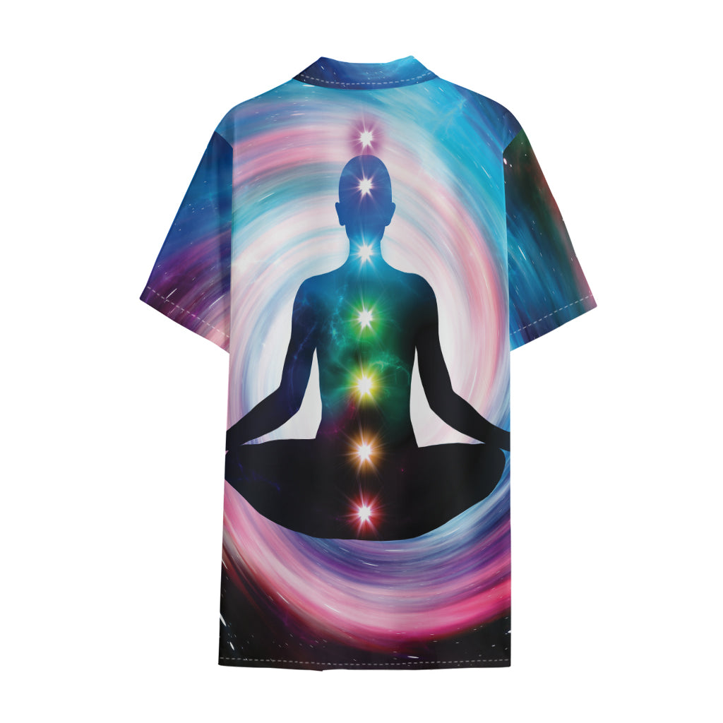 Chakras Of The Universe Print Cotton Hawaiian Shirt