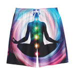 Chakras Of The Universe Print Cotton Shorts