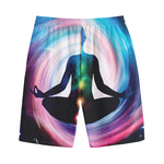 Chakras Of The Universe Print Cotton Shorts