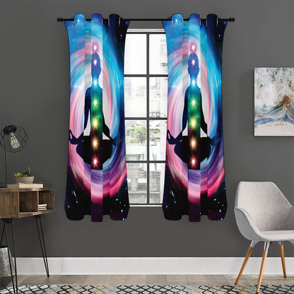 Chakras Of The Universe Print Curtain