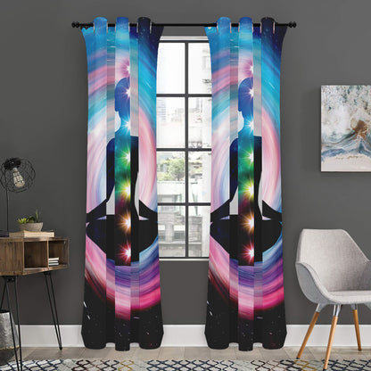 Chakras Of The Universe Print Curtain