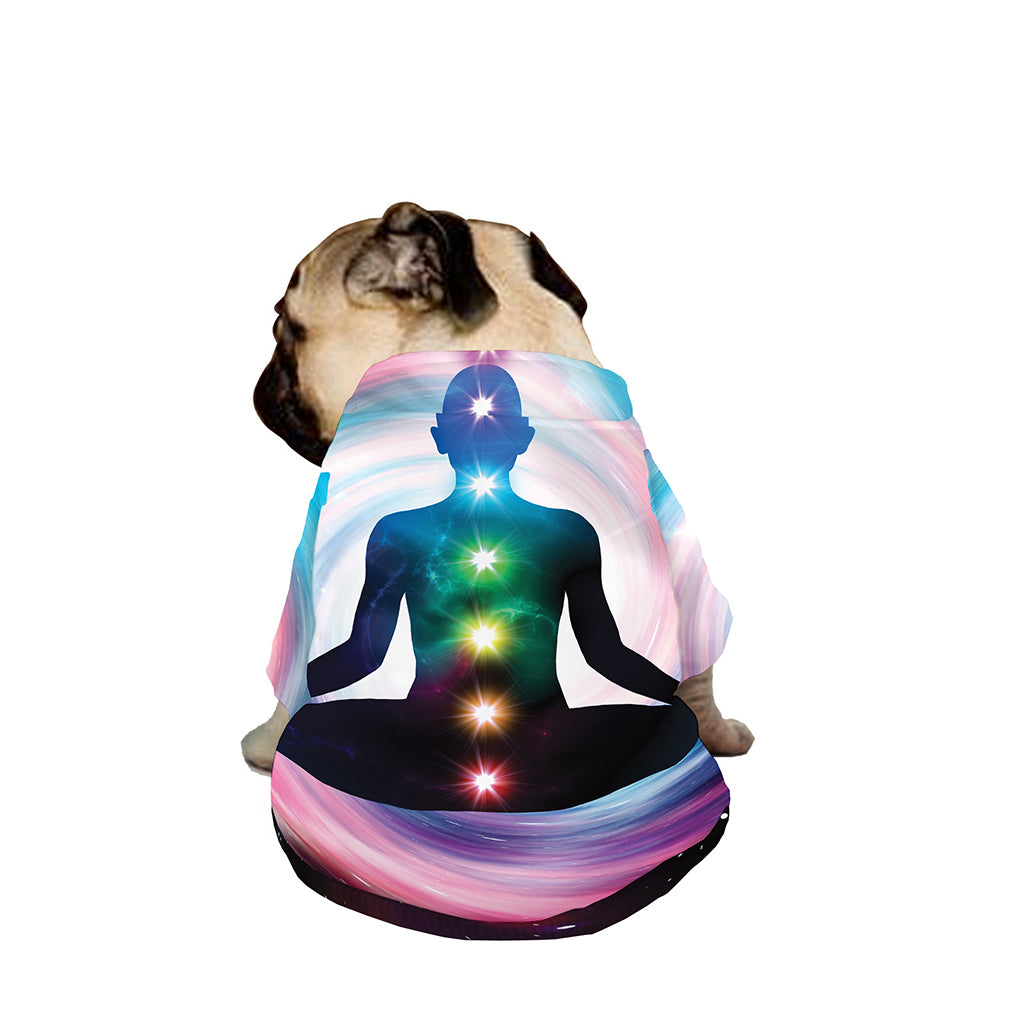 Chakras Of The Universe Print Dog Zip Up Jacket