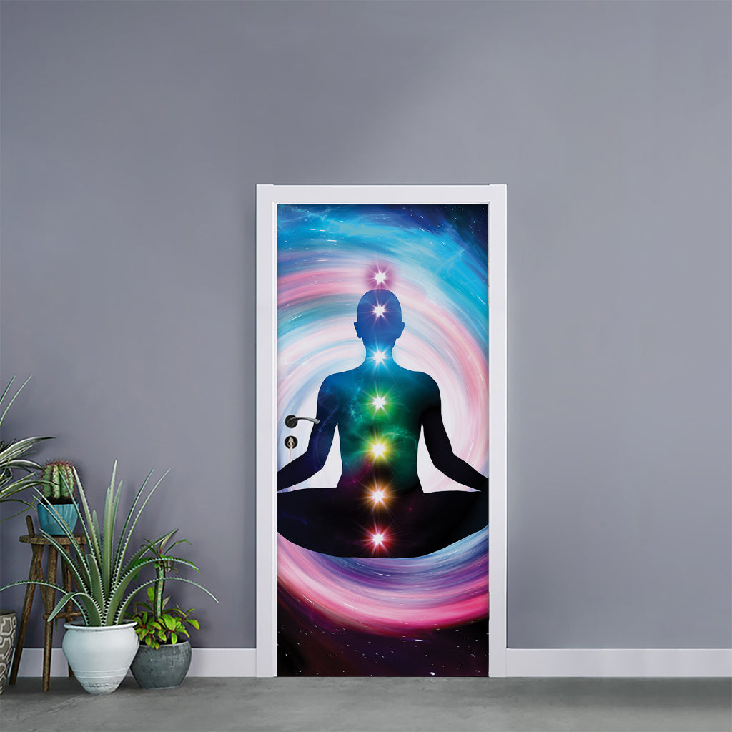 Chakras Of The Universe Print Door Sticker