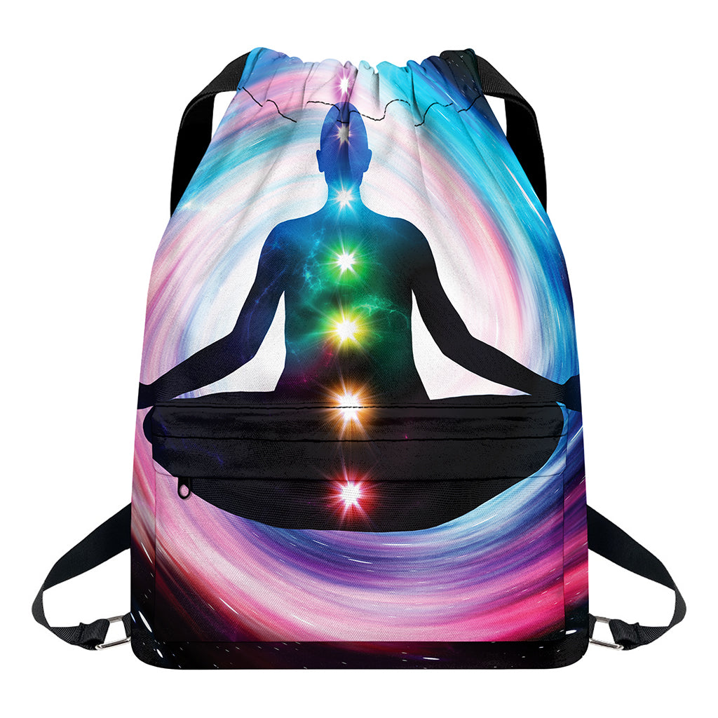 Chakras Of The Universe Print Drawstring Backpack