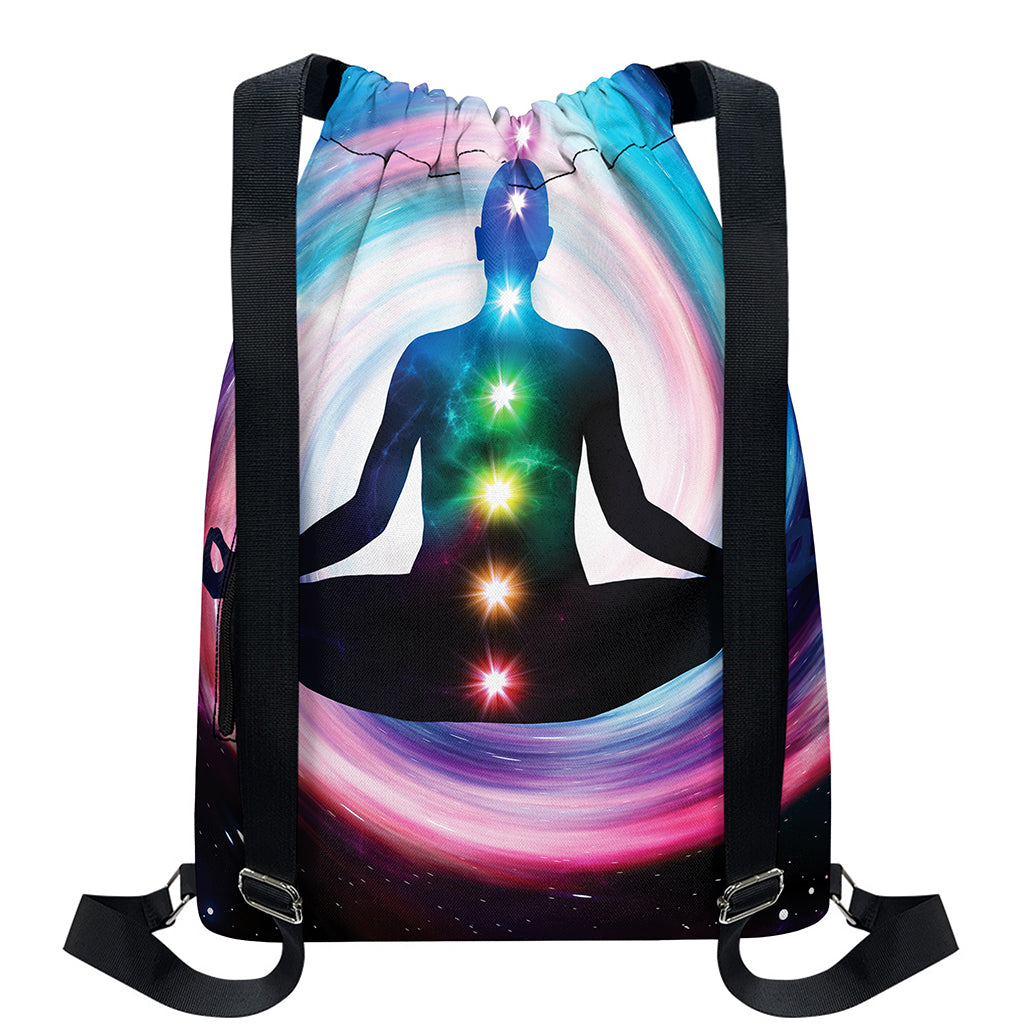 Chakras Of The Universe Print Drawstring Backpack
