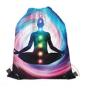 Chakras Of The Universe Print Drawstring Bag