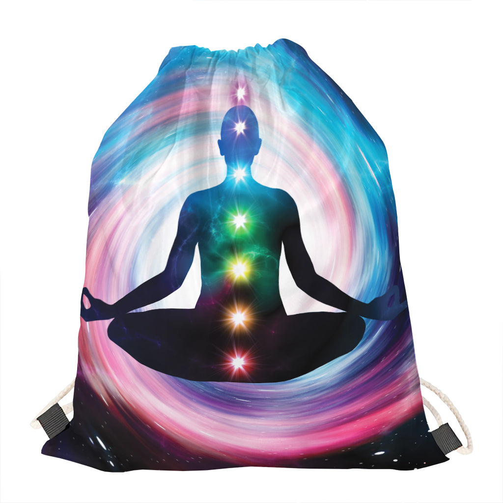 Chakras Of The Universe Print Drawstring Bag