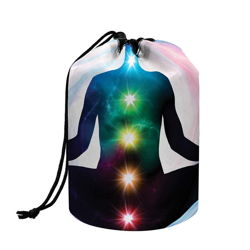 Chakras Of The Universe Print Drawstring Makeup Bag