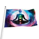 Chakras Of The Universe Print Flag