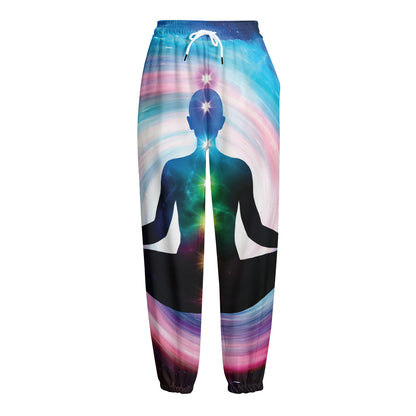 Chakras Of The Universe Print Fleece Lined Knit Pants