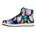 Chakras Of The Universe Print High Top Leather Sneakers