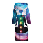 Chakras Of The Universe Print Hooded Bathrobe