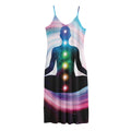 Chakras Of The Universe Print Jersey Midi Cami Dress