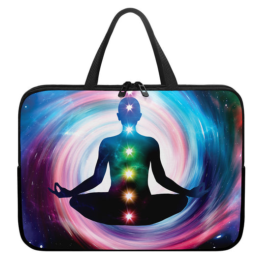 Chakras Of The Universe Print Laptop Sleeve With Handle