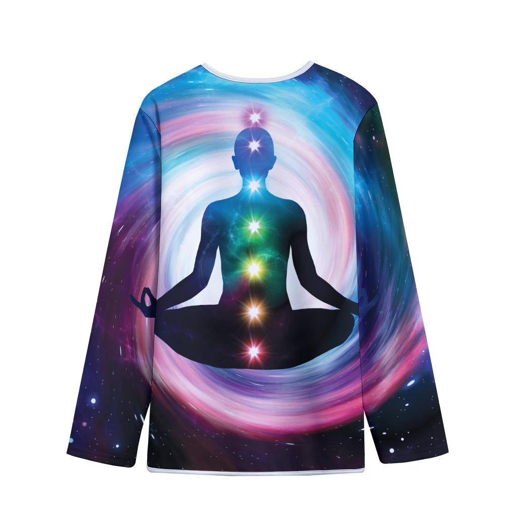 Chakras Of The Universe Print Long Sleeve Short Coat