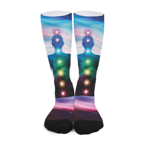 Chakras Of The Universe Print Long Socks