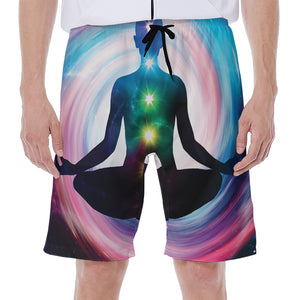 Chakras Of The Universe Print Men's Beach Shorts