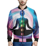 Chakras Of The Universe Print Men's Bomber Jacket