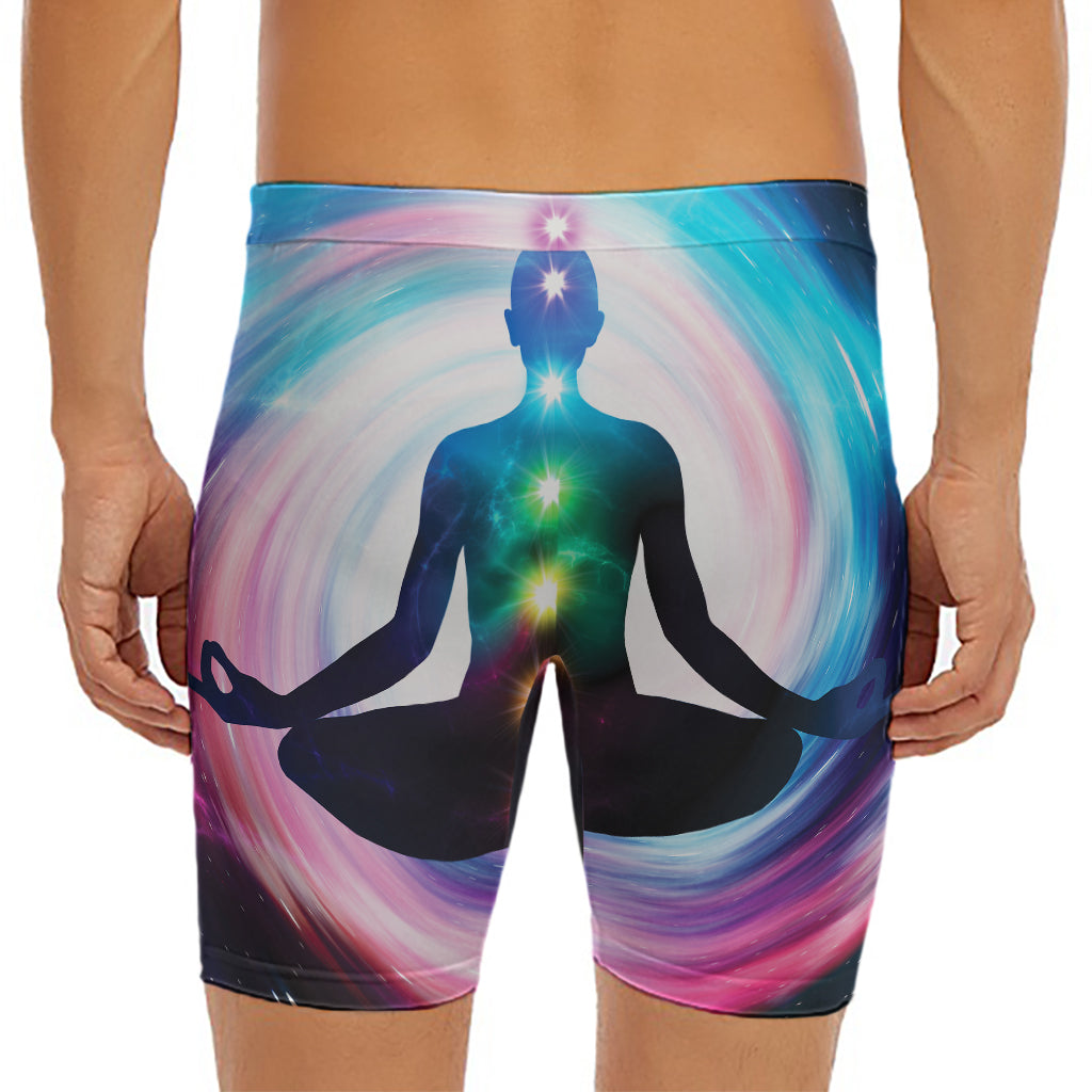 Chakras Of The Universe Print Men's Long Boxer Briefs