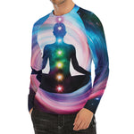 Chakras Of The Universe Print Men's Long Sleeve Rash Guard