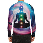 Chakras Of The Universe Print Men's Long Sleeve Rash Guard