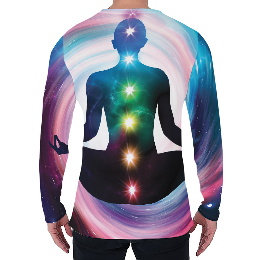 Chakras Of The Universe Print Men's Long Sleeve T-Shirt