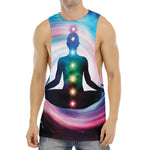 Chakras Of The Universe Print Men's Muscle Tank Top