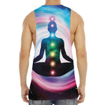 Chakras Of The Universe Print Men's Muscle Tank Top