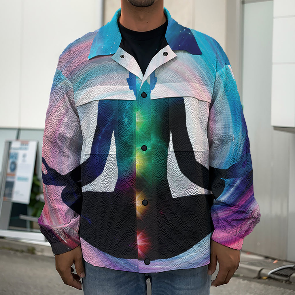 Chakras Of The Universe Print Men's Shirt Jacket