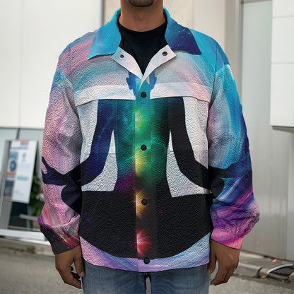 Chakras Of The Universe Print Men's Shirt Jacket
