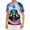 Chakras Of The Universe Print Men's Short Sleeve Rash Guard