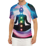 Chakras Of The Universe Print Men's Short Sleeve Rash Guard