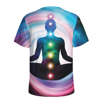 Chakras Of The Universe Print Men's Sports T-Shirt