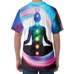 Chakras Of The Universe Print Men's Velvet T-Shirt